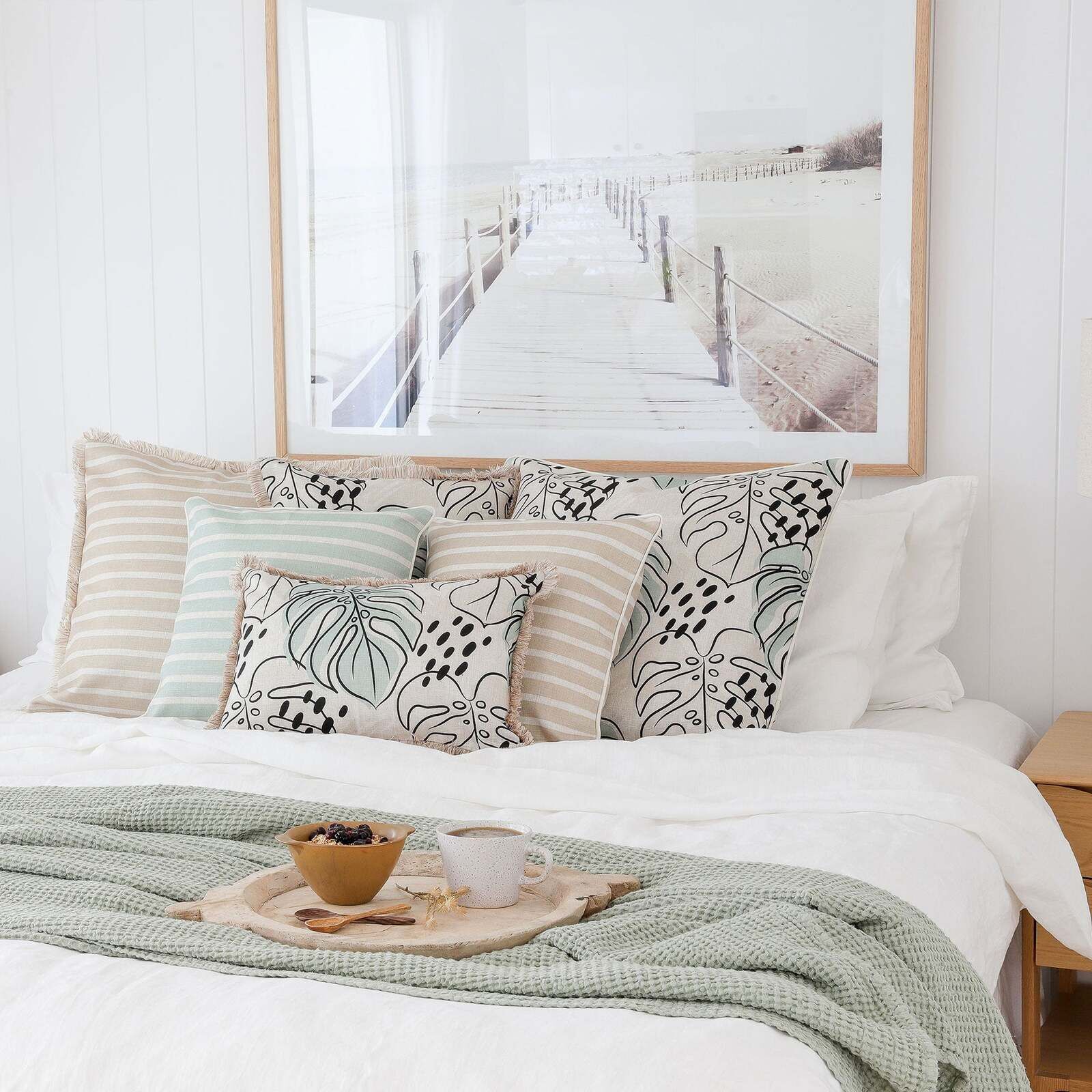 Cushion Cover-Coastal Fringe Natural-Rainforest Seafoam Price