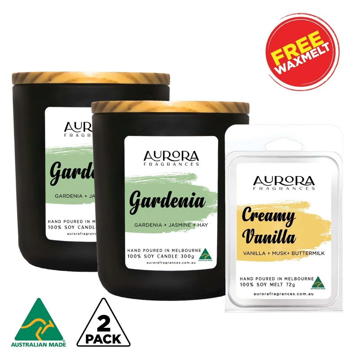 Aurora Soy Candle Australian Made 300g 2 Pack Price