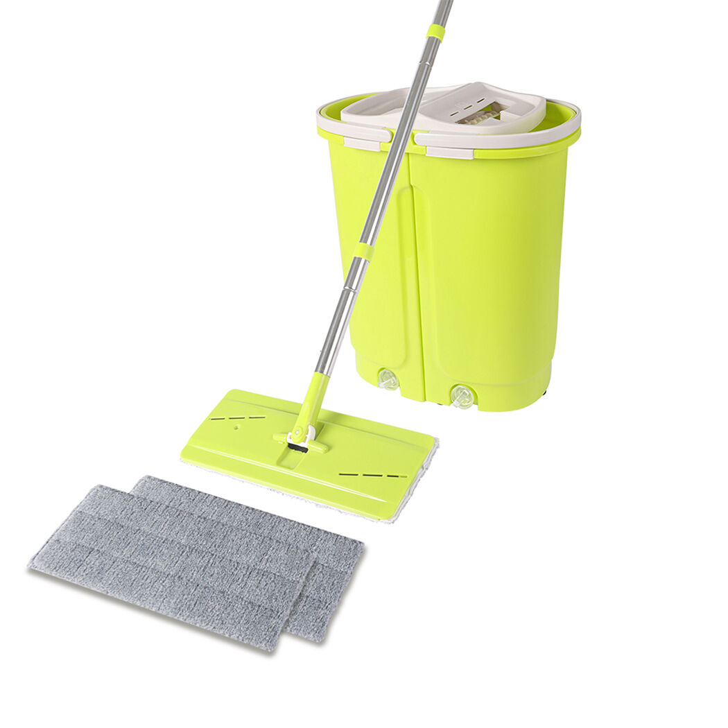 Flat Mop Bucket Floor Cleaner Set Stainless Steel Wet Dry Microfiber Mop Heads Price