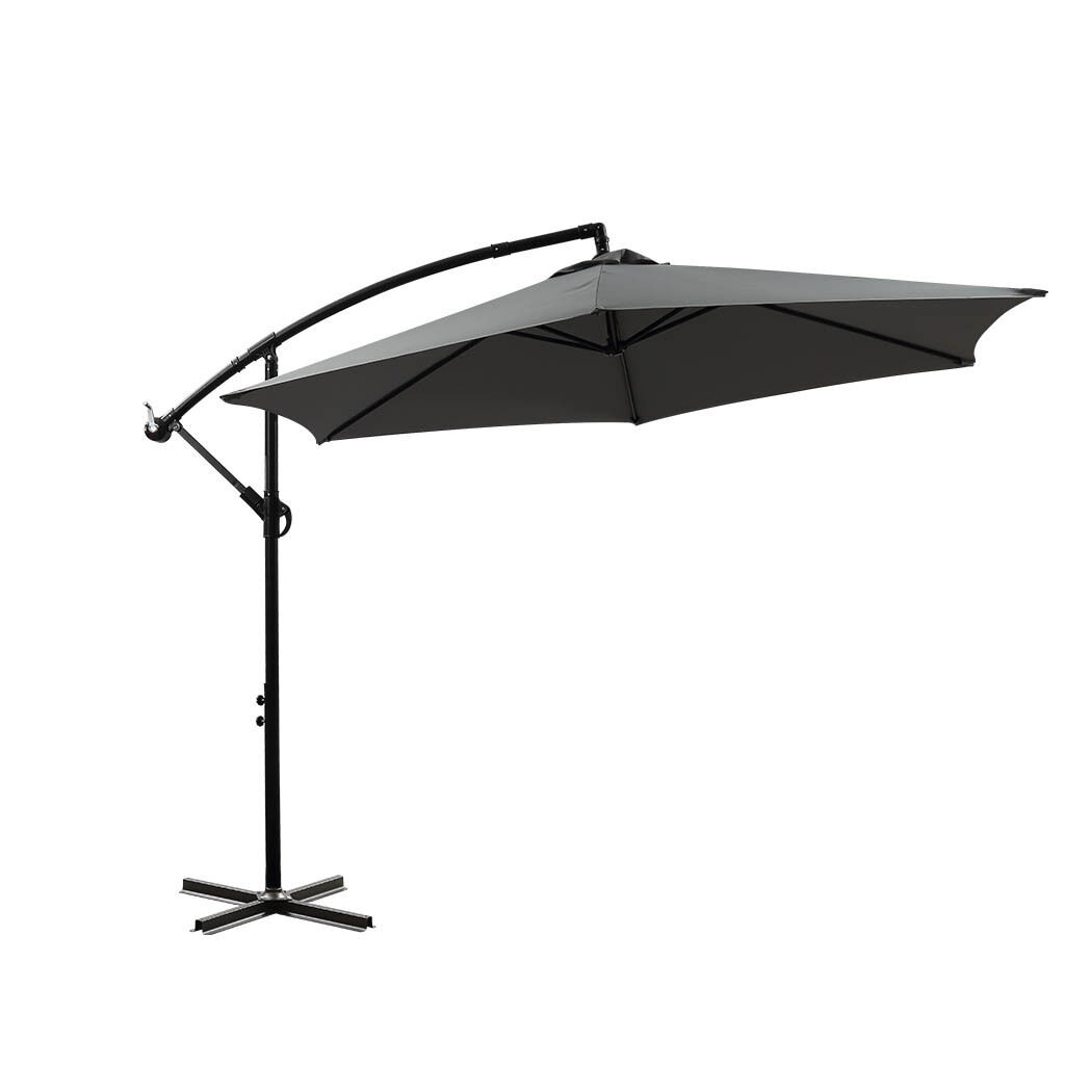 3M Outdoor Umbrella Cantilever Cover Garden Patio Beach Umbrellas Crank Price