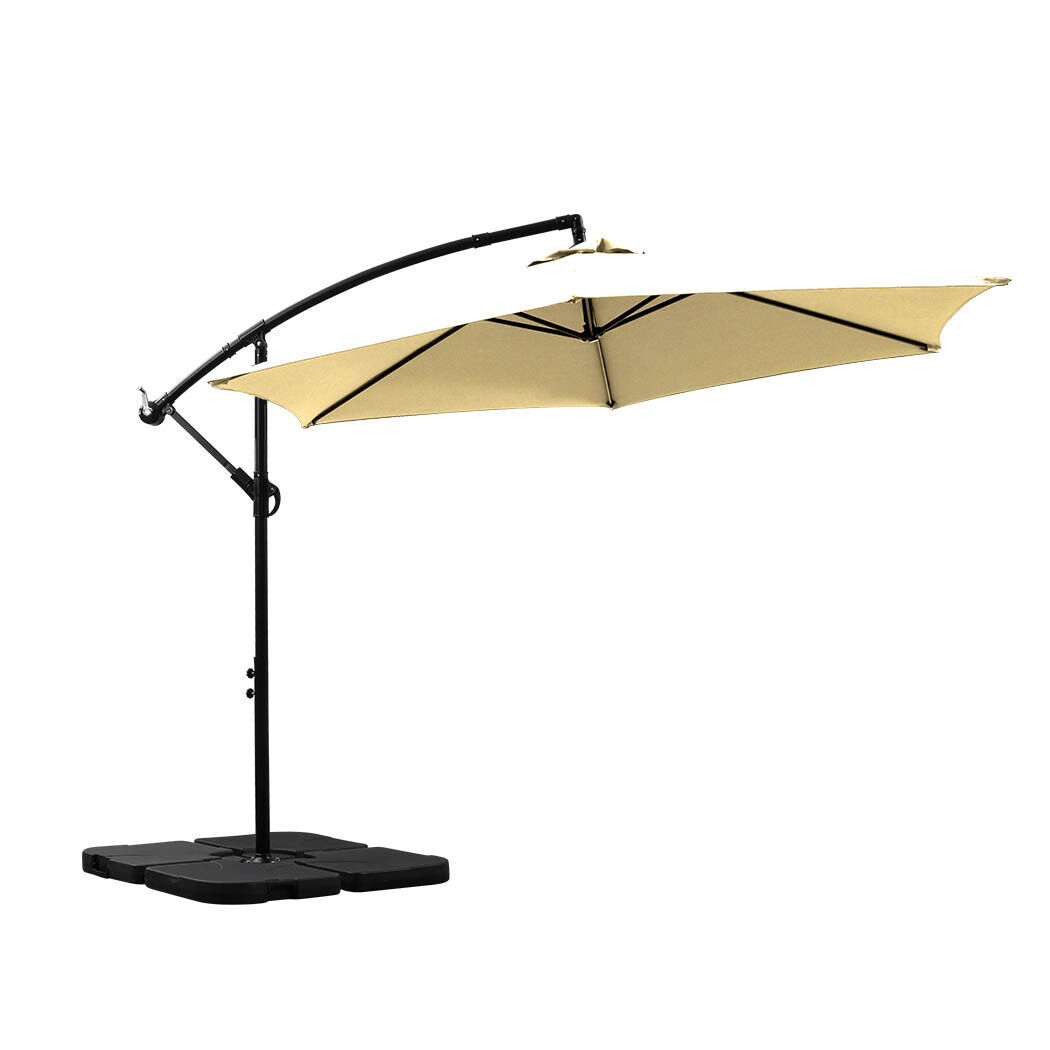 3M Outdoor Umbrella Cantilever Base Stand Cover Garden Patio Beach Umbrellas Price