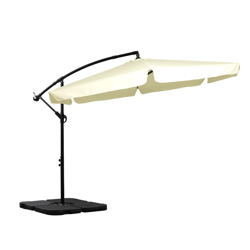 3M Patio Outdoor Umbrella Cantilever With Base Stand Price
