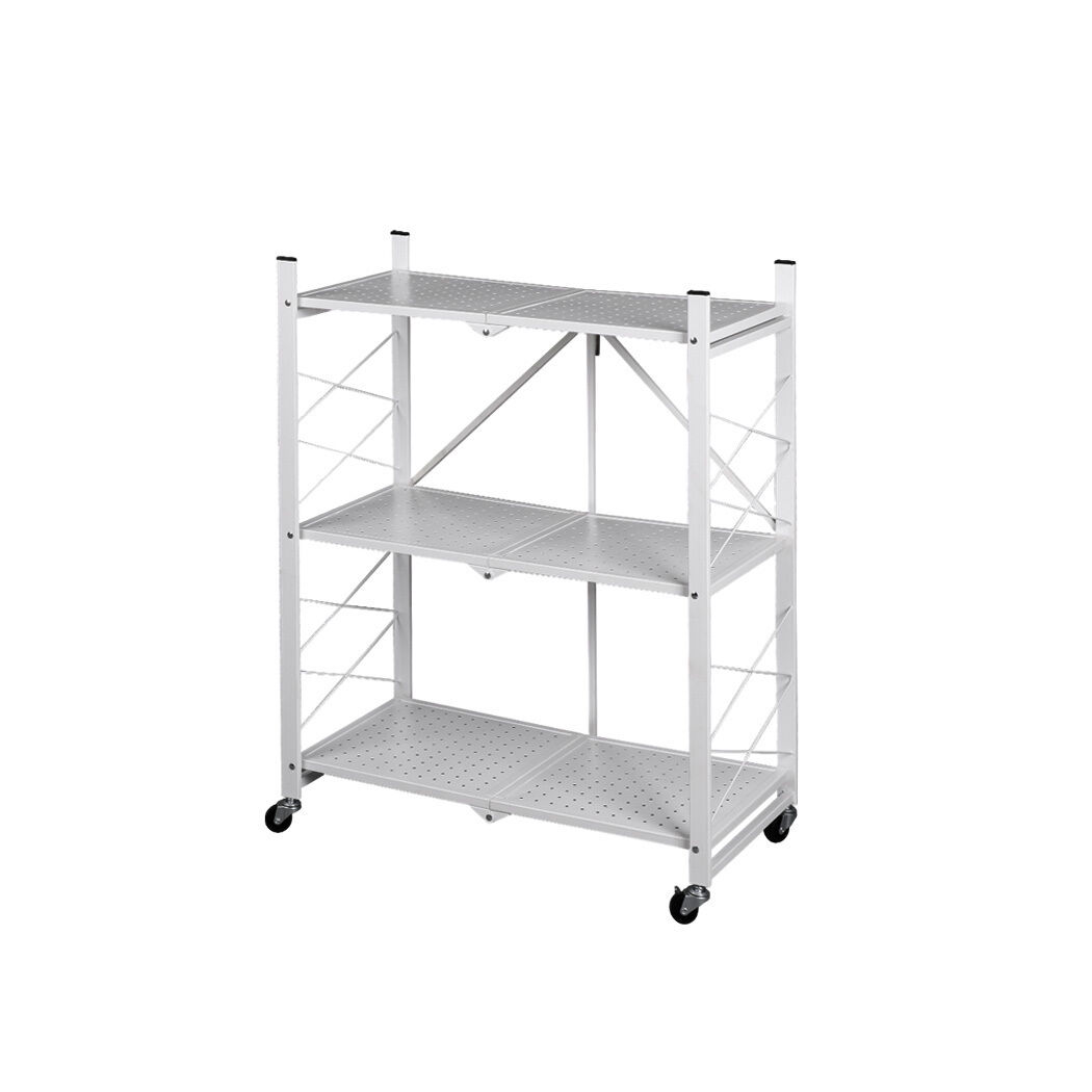 Foldable Storage Shelf Display Rack Bookshelf Bookcase Wheel Collapsible Price