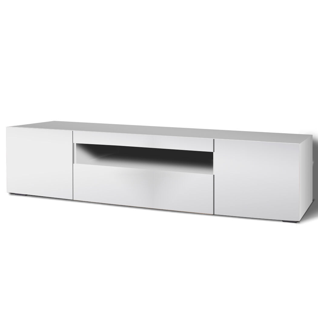 Moss TV Cabinet Entertainment Unit Stand RGB LED Furniture Wooden Shelf Price