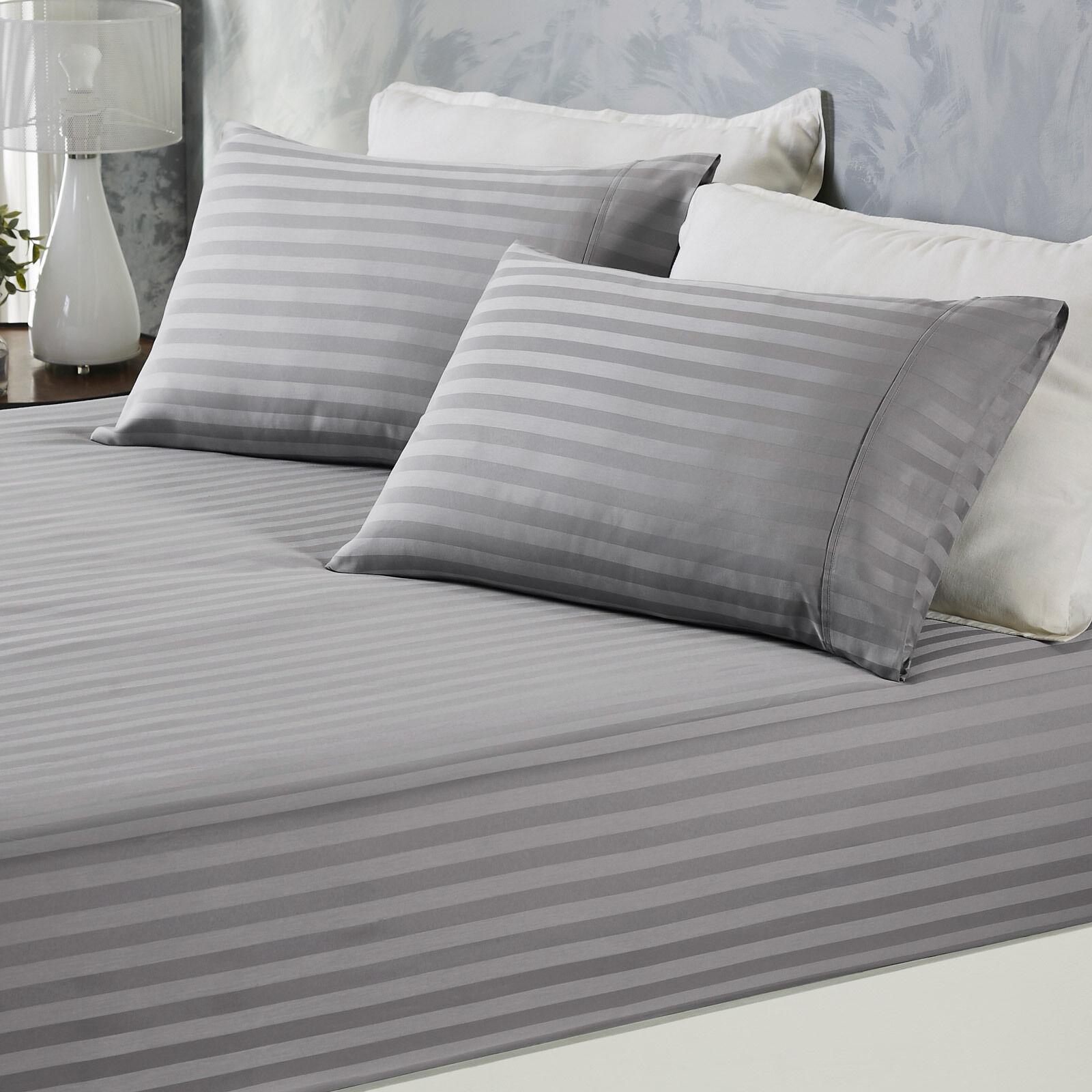 Damask Stripe Cotton Blend 3-Piece Sheet Set Price