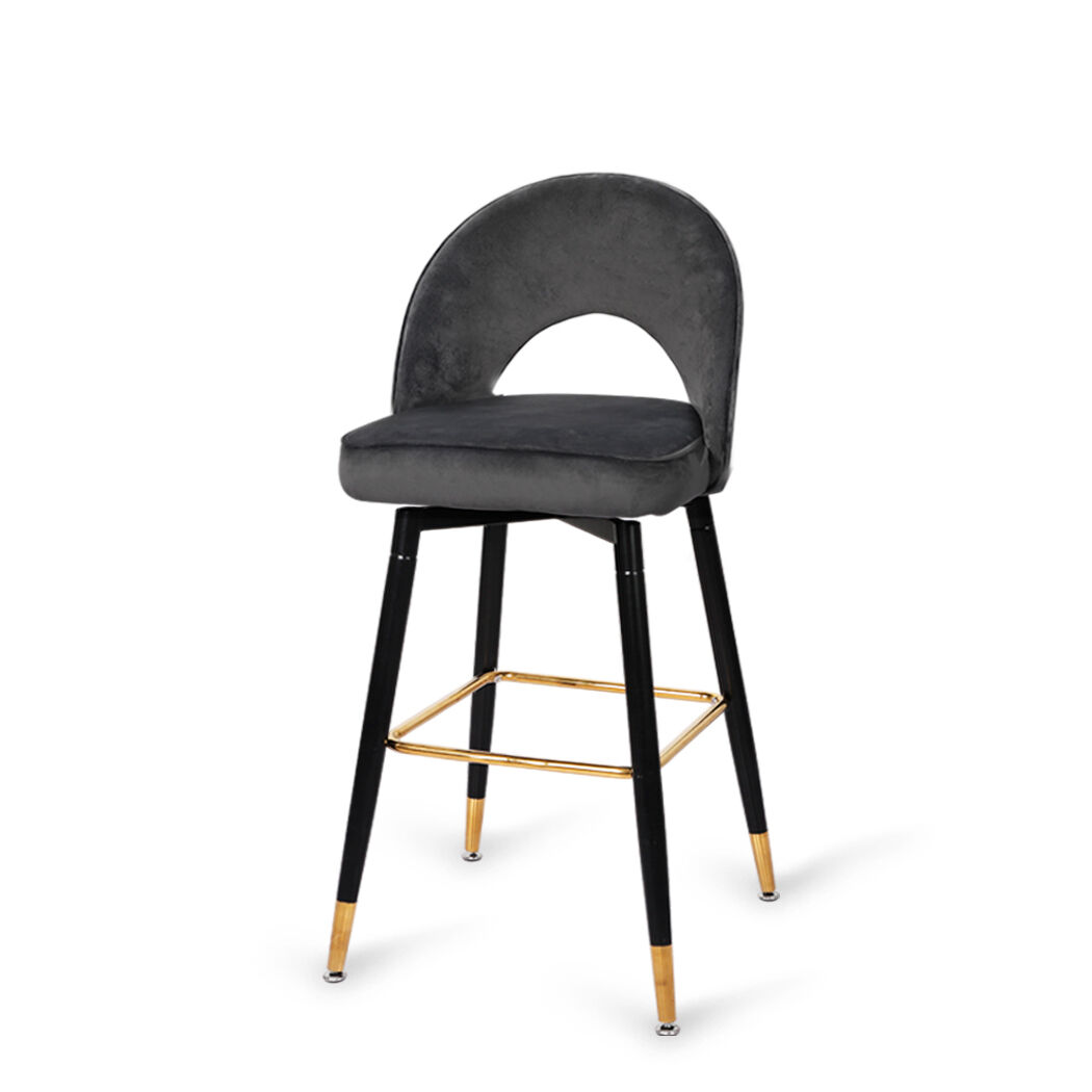 2x Bar Stools Kitchen Stool Chairs Velvet Swivel Barstools Luxury Price