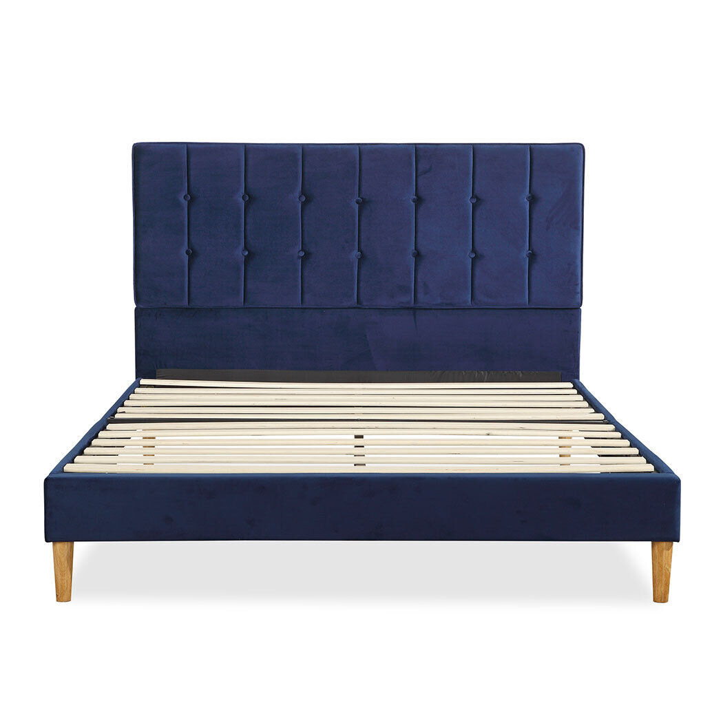 Bed Frame Mattress Base Platform Wooden Velevt Headboard Price