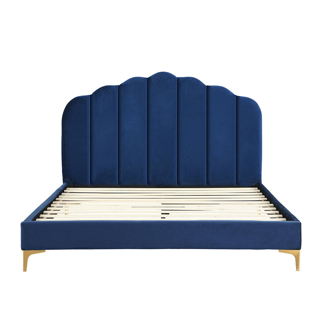 Adwick Bed Frame Mattress Base Platform Wooden Velevt Headboard Price