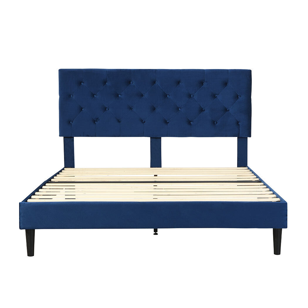 Air Bed Frame Mattress Base Platform Wooden Velevt Headboard Price