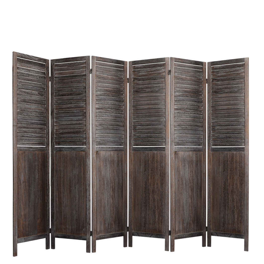 Colleyville Room Divider Folding Screen Privacy Dividers Stand Wood Brown Price