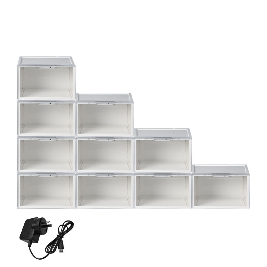 LED Sneaker Display Case Lighted Shoe Storage Boxes Sound Control Magnetic Price