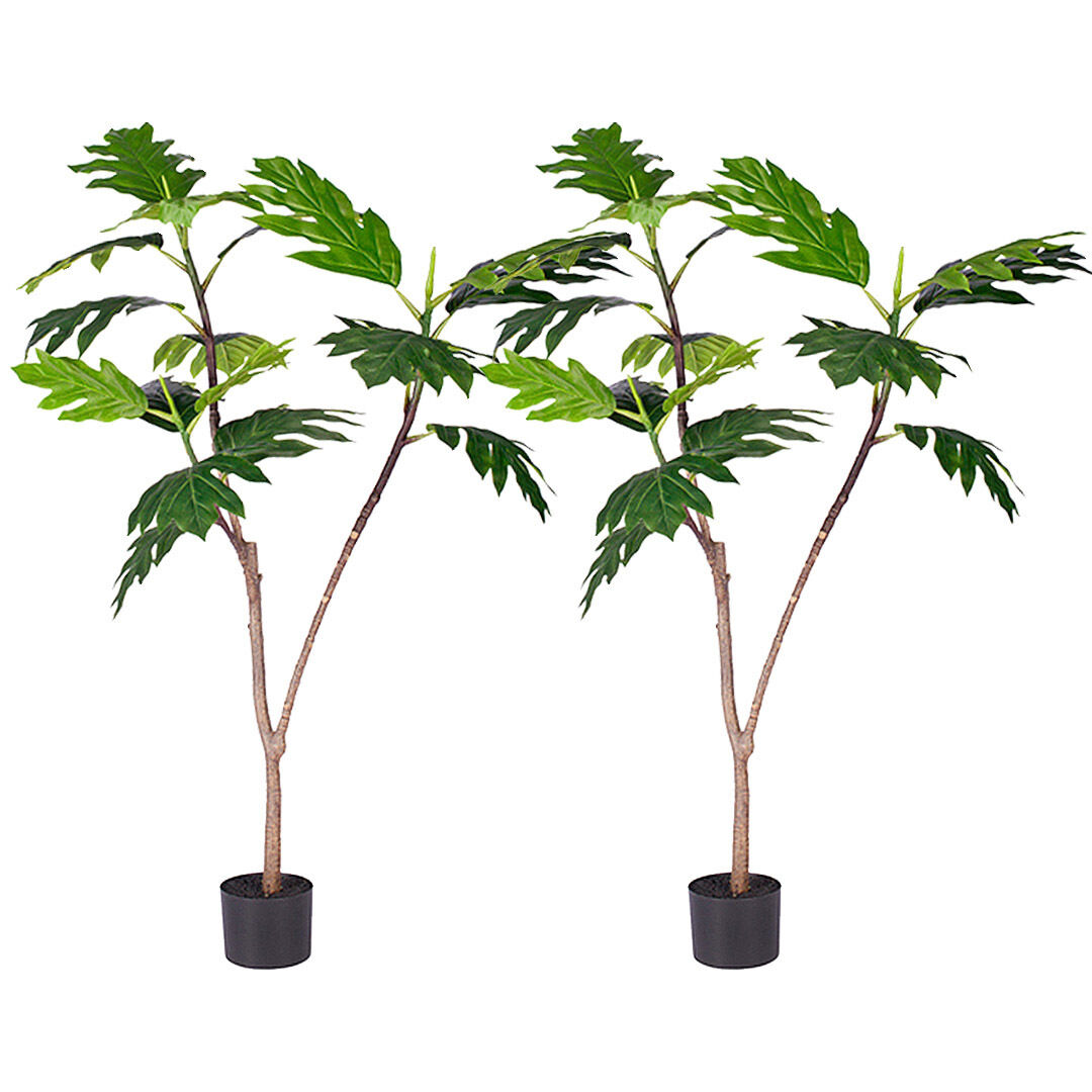 Artificial Natural Green Split-Leaf Philodendron Tree Fake Tropical Indoor Plant Home Office Decor Price