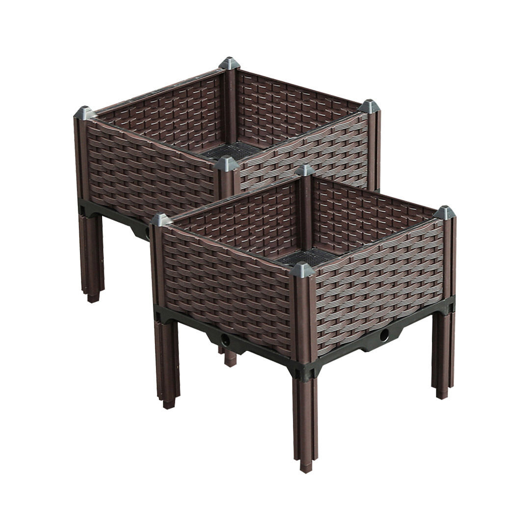 Raised Planter Box Vegetable Herb Flower Outdoor Plastic Plants Garden Bed with Legs Price