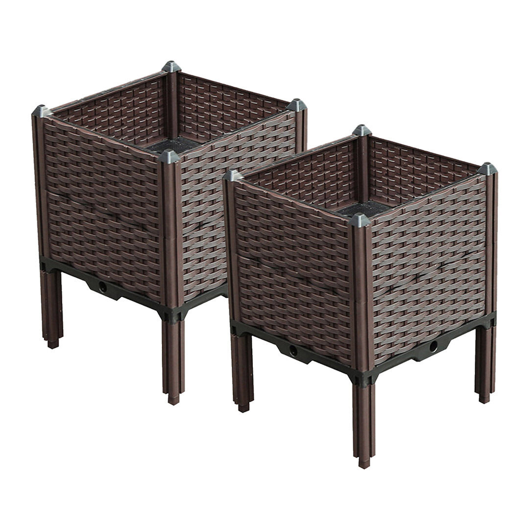 Elevated Raised Garden Bed Plants Vegetable Herb Flower Outdoor Plastic Planter Box Price