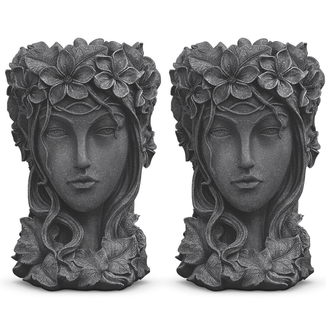 Resin Creative Goddess Head Statue Planter Bonsai Flower Succulent Pot Decor Price