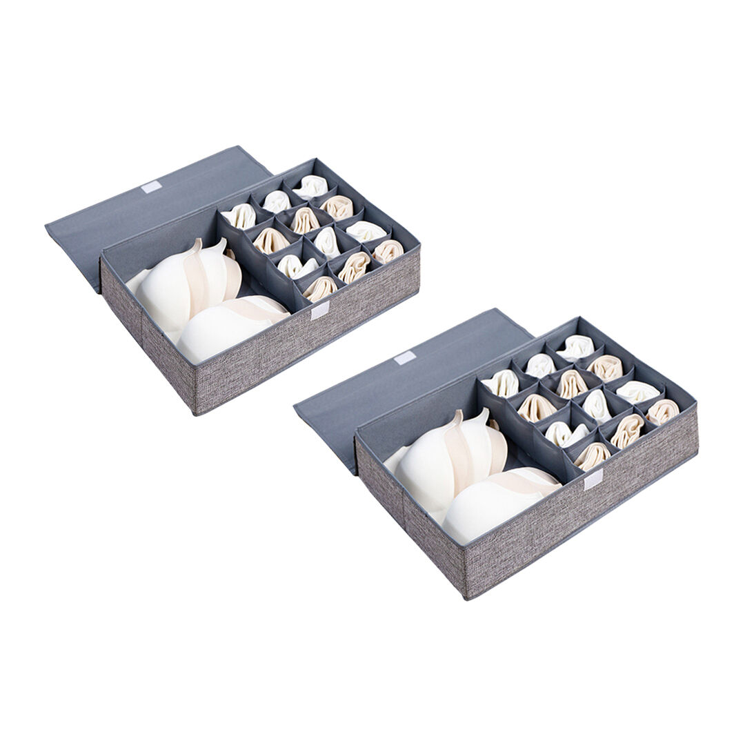 Flip Top Underwear Storage Box Foldable Wardrobe Partition Drawer Home Organiser Price