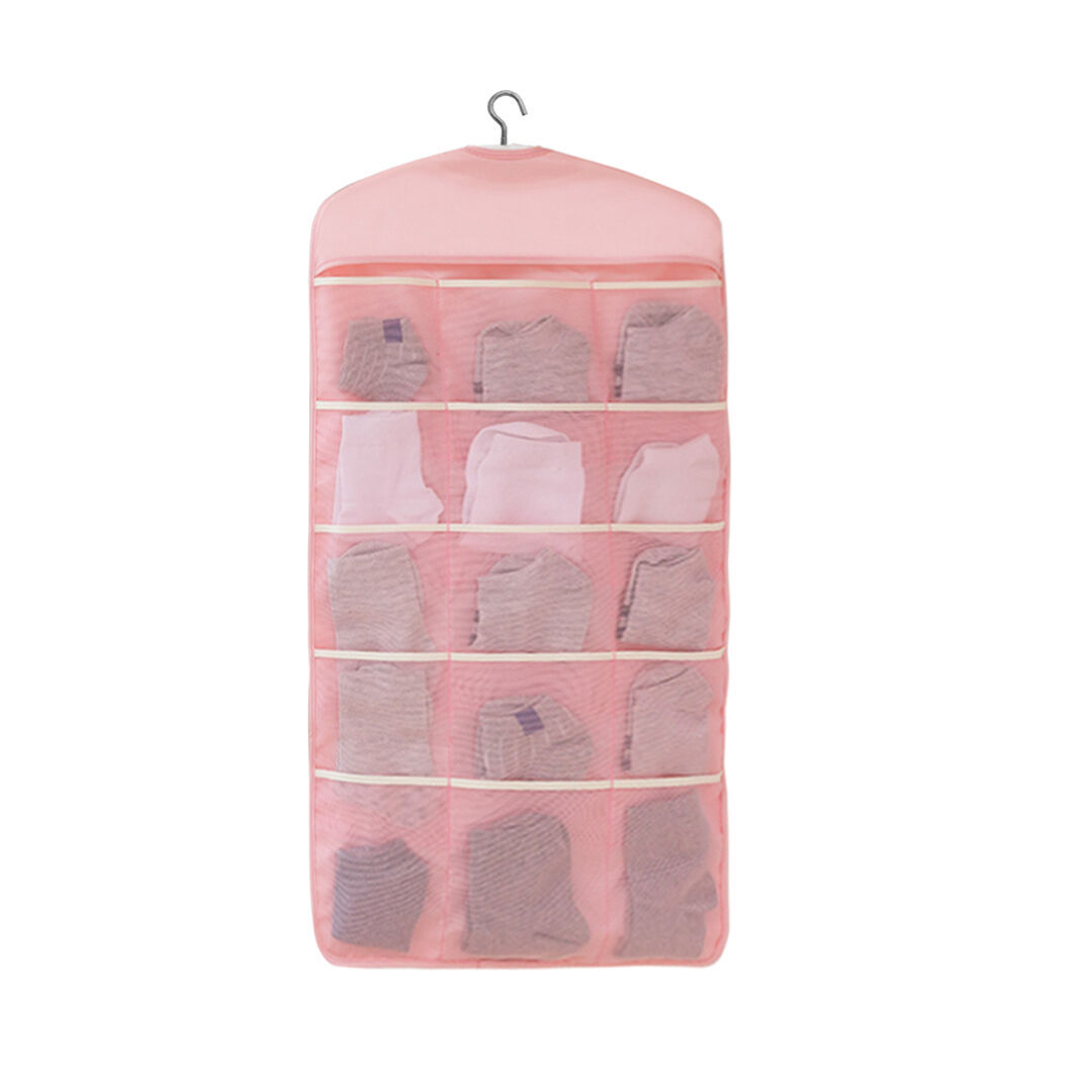 Double Sided Hanging Storage Bag Underwear Bra Socks Mesh Pocket Hanger Home Organiser Price