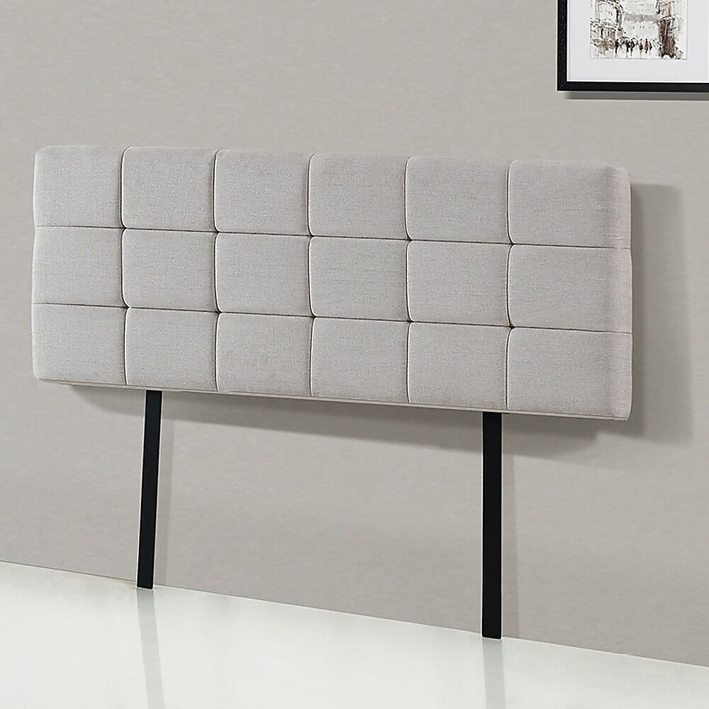 Linen Fabric Single Bed Deluxe Headboard Bedhead - Beige Price