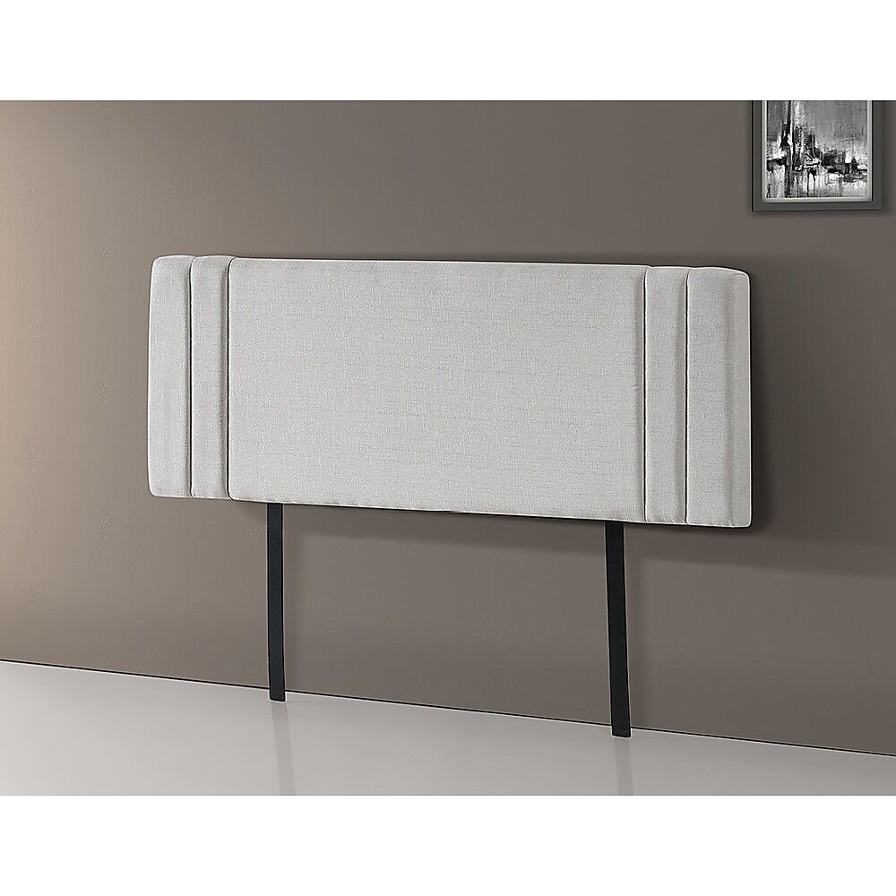 Linen Fabric Single Bed Deluxe Headboard Bedhead - Beige Price