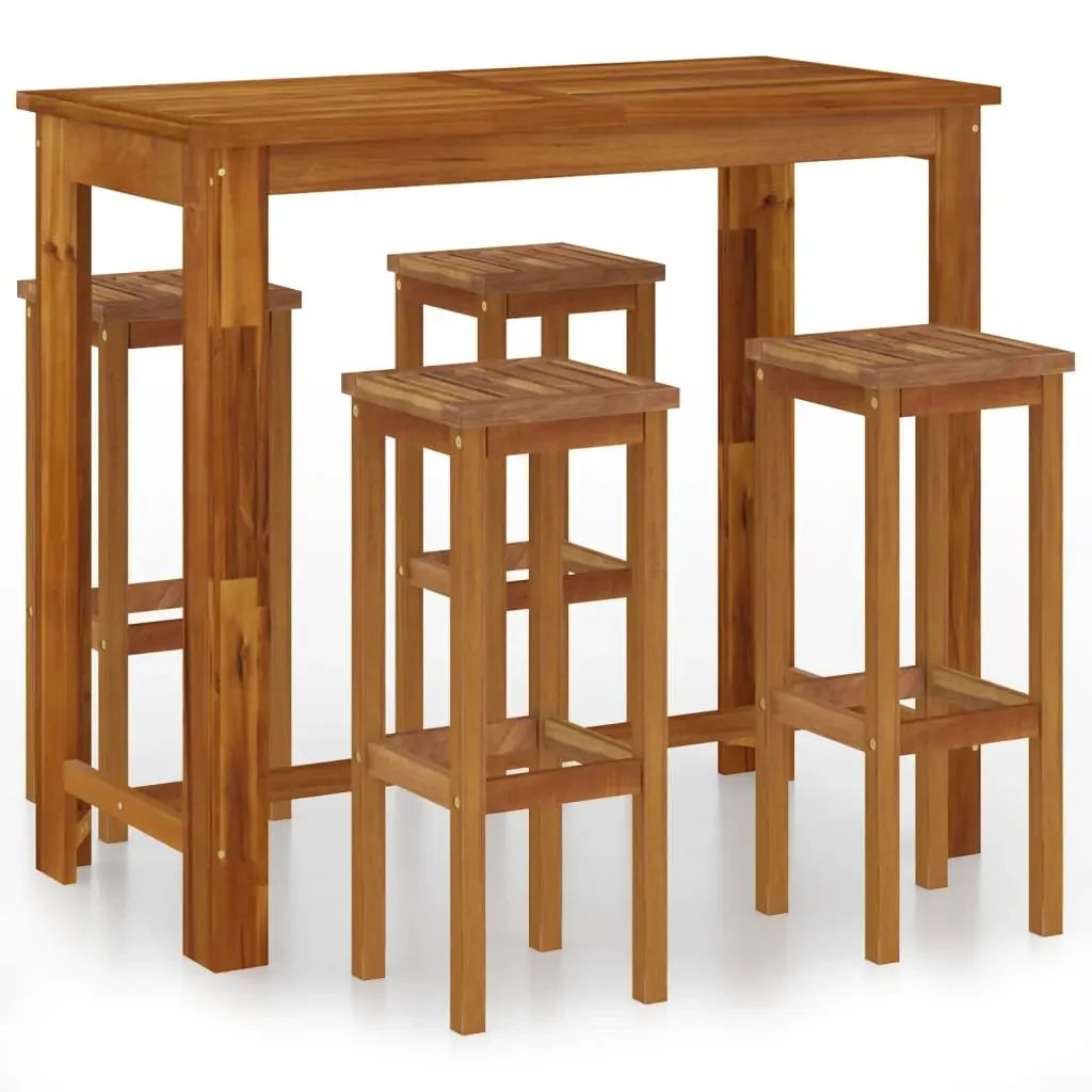 Garden Bar Set Solid Wood Acacia Price