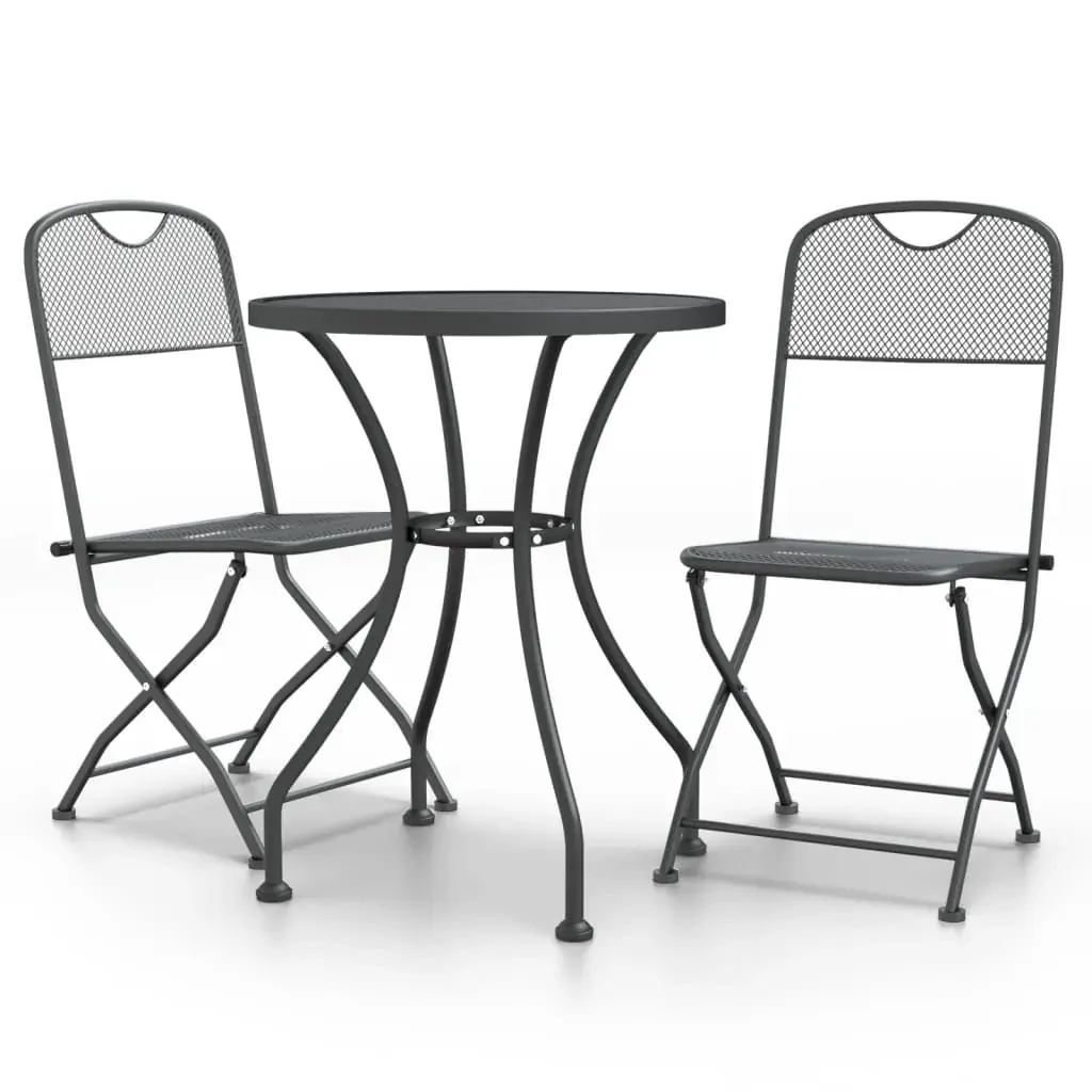 Garden Dining Set Expanded Metal Mesh Anthracite Price
