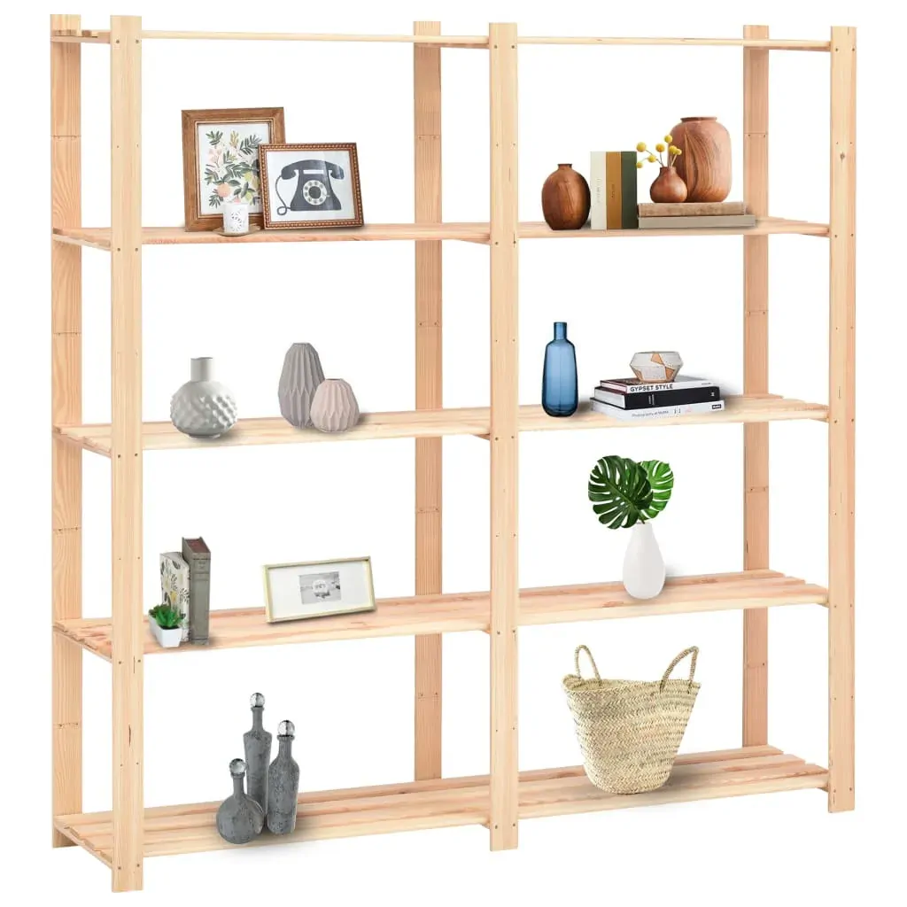 5-Tier Storage Rack 170x38x170 cm Solid Wood Pine 500 kg Price