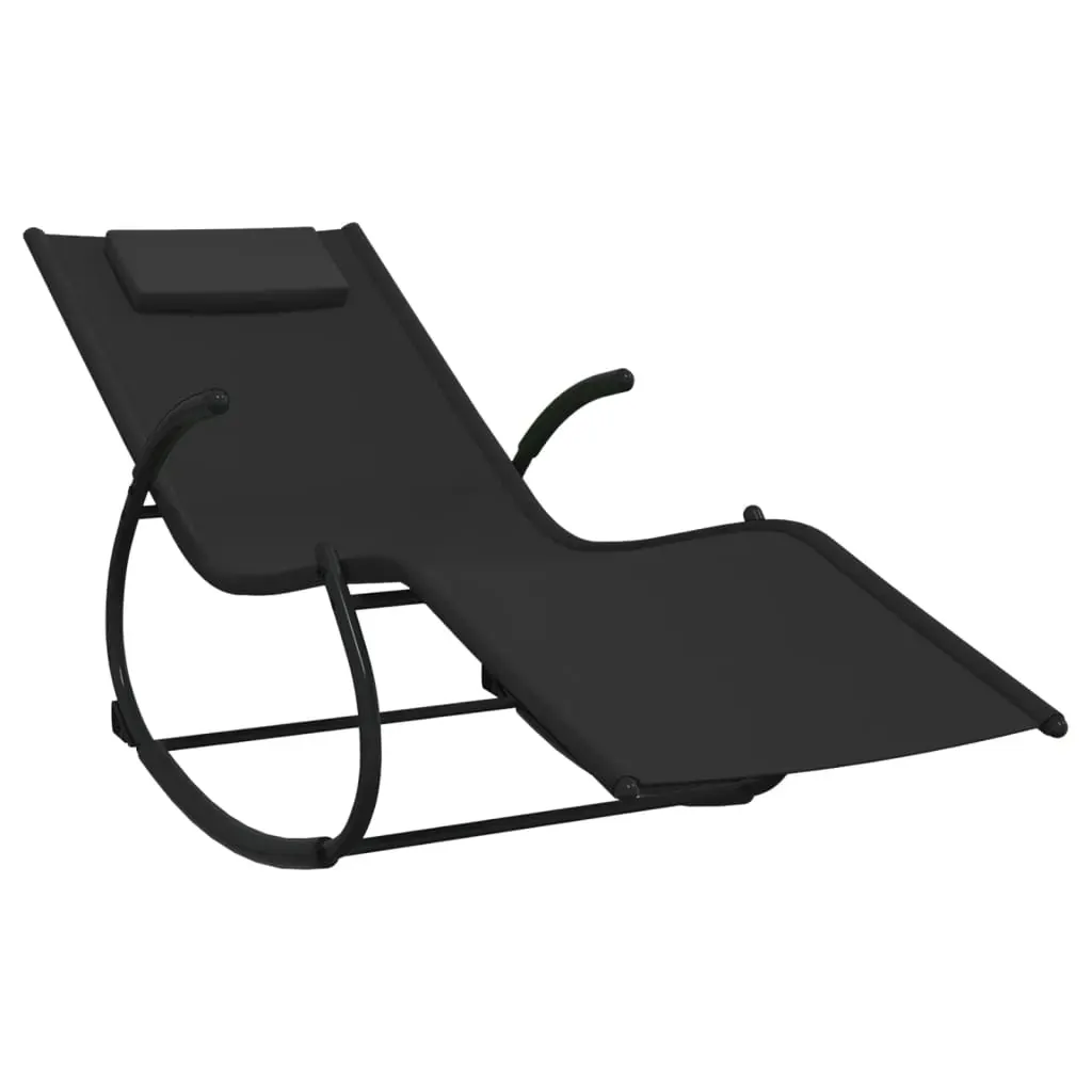 Rocking Sun Lounger Steel and Textilene Price