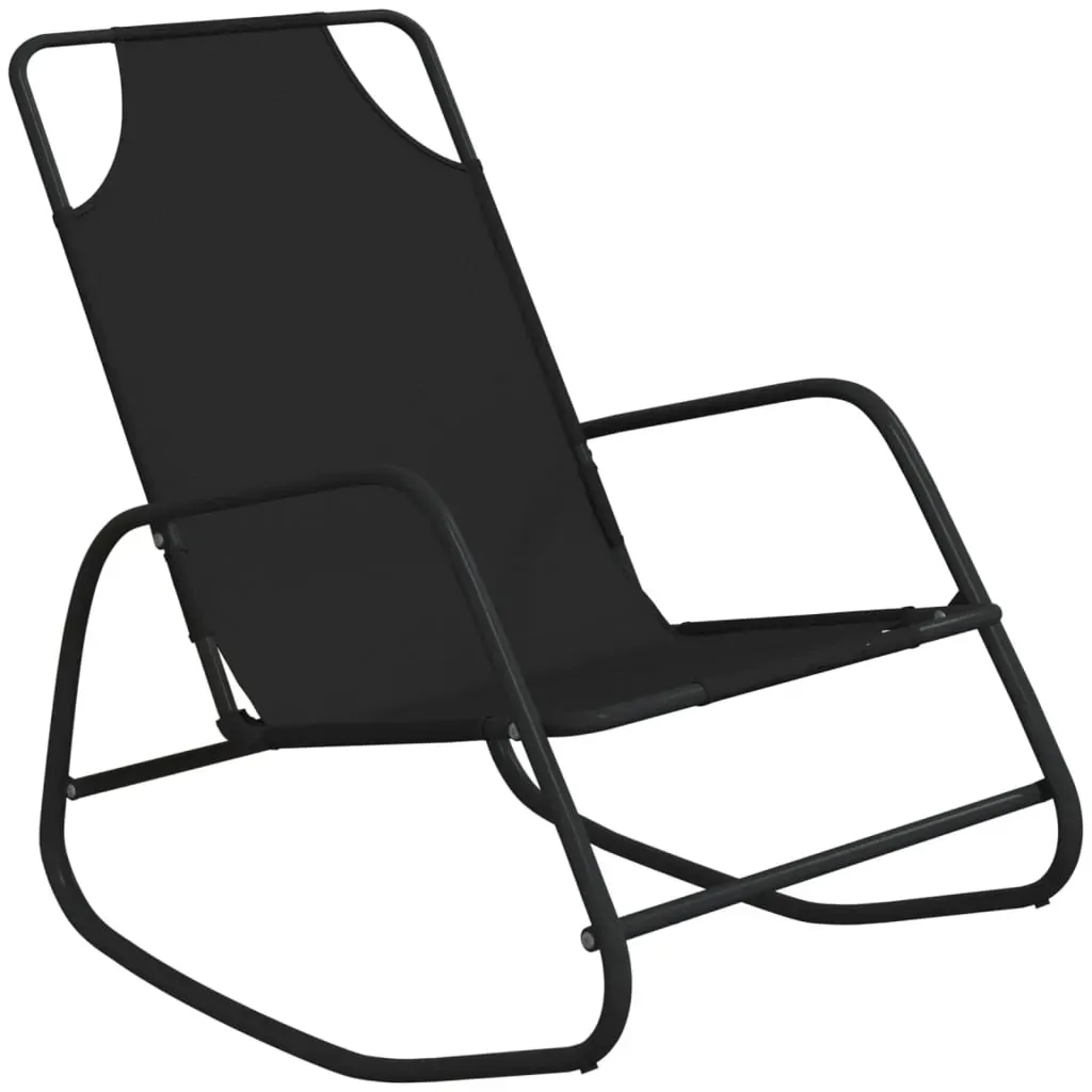 Rocking Sun Lounger Steel and Textilene Price