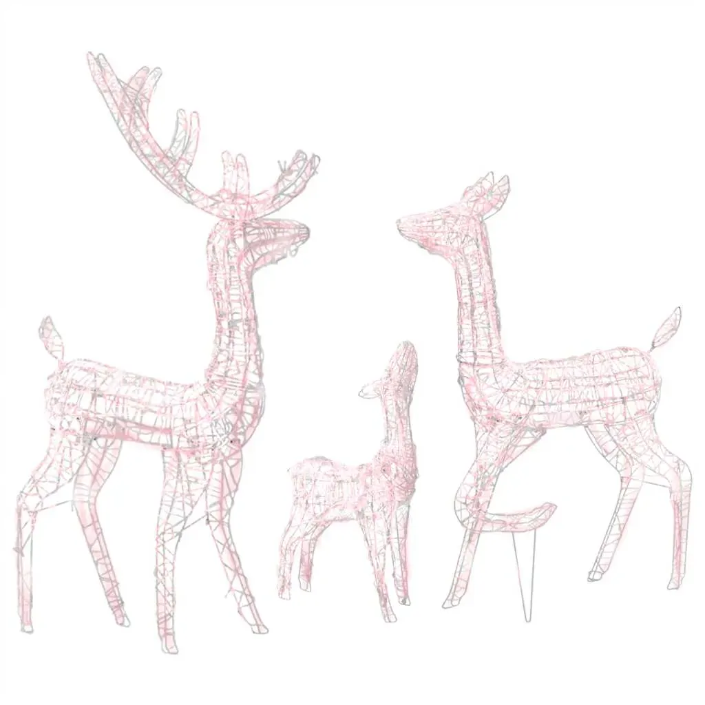 Acrylic Reindeer Family Christmas Decoration 300 LED Price