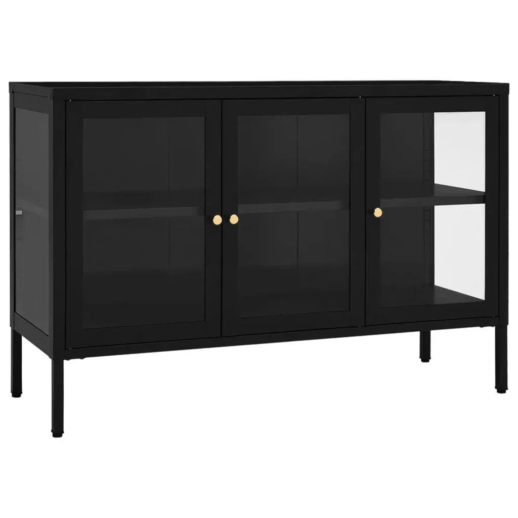 Sideboard 105x35x70 cm Steel and Glass Price