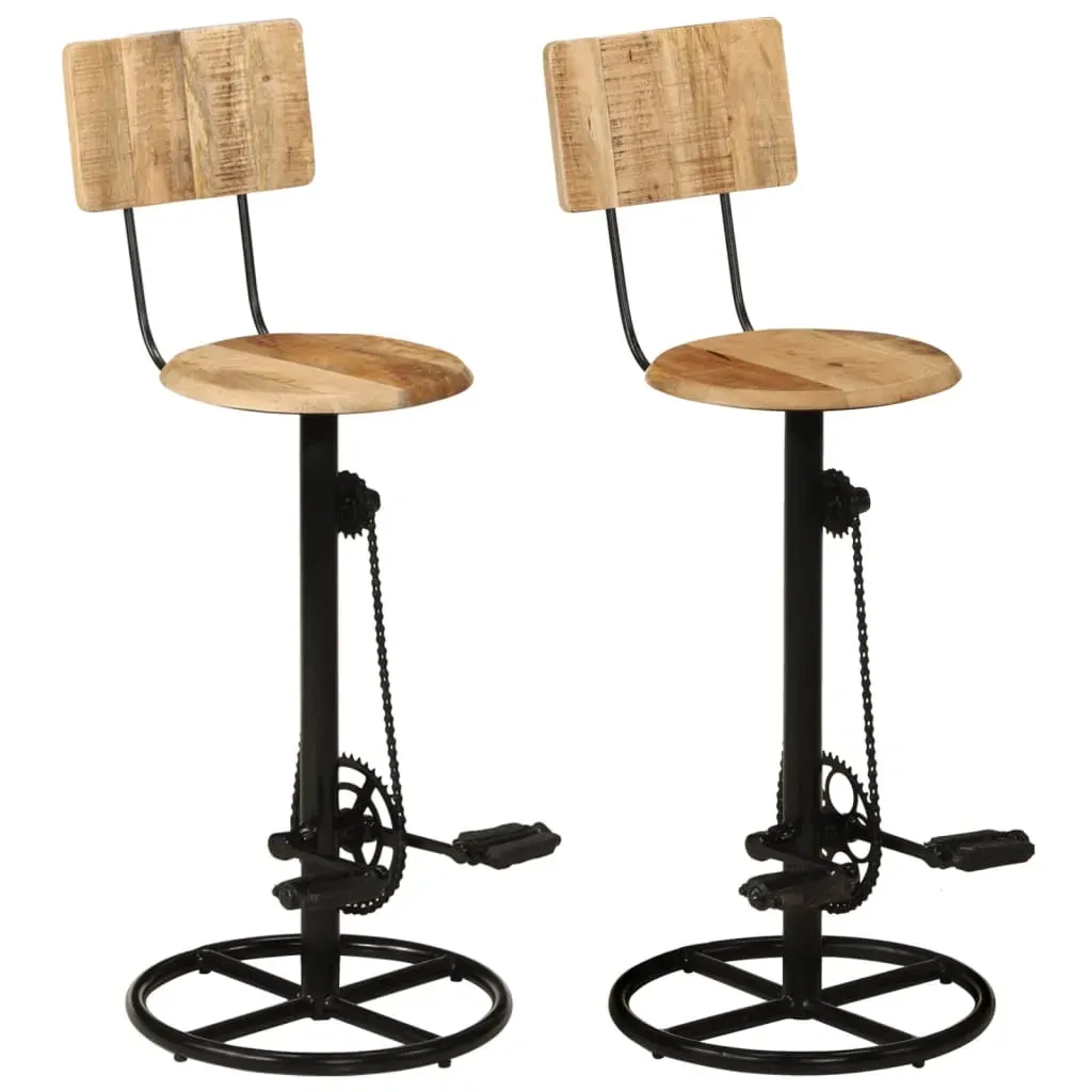 Bar Stools 2 pcs Solid Wood Price