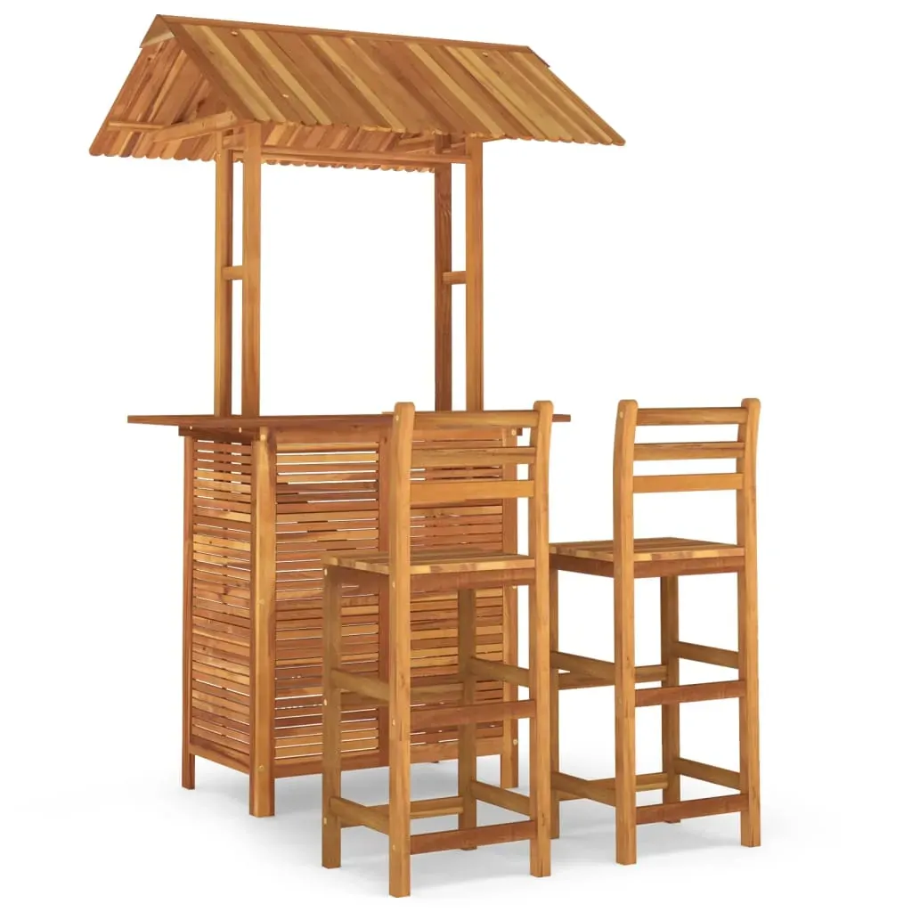Garden Bar Set Solid Wood Acacia Price