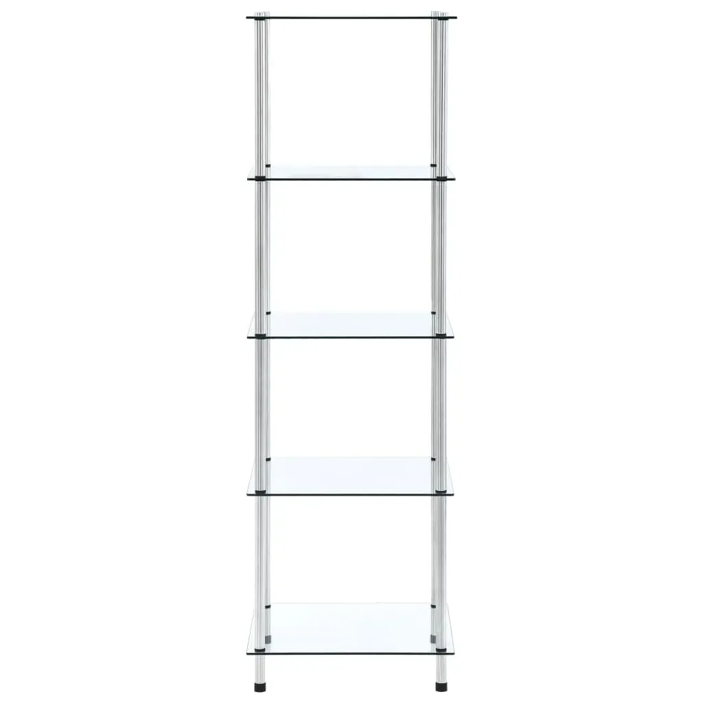 5-Tier Shelf Transparent 40x40x130 Tempered Glass Price