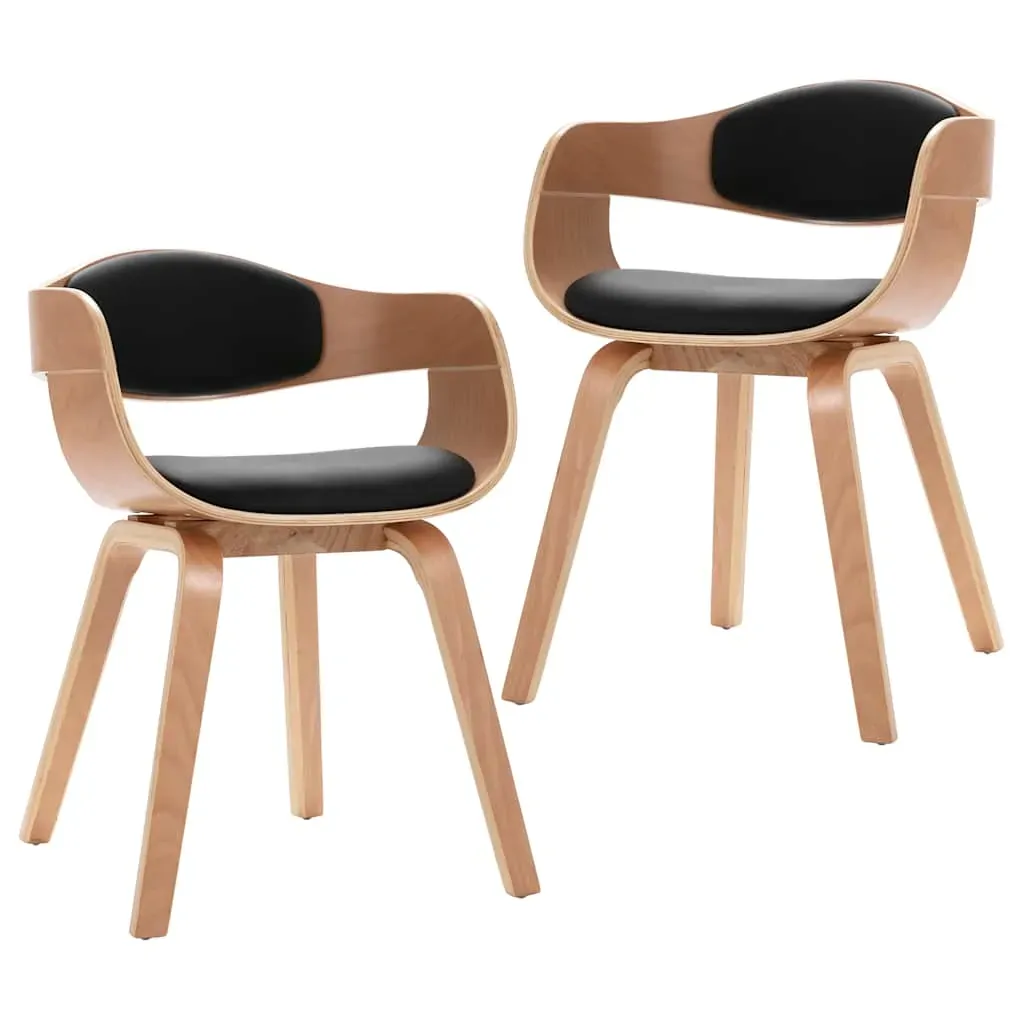 Dining Chairs Bent Wood and Faux Leather Price