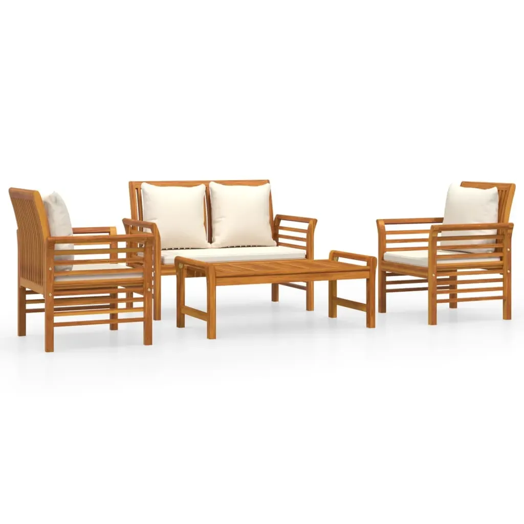 Garden Lounge Set with Cushions Solid Wood Acacia Price
