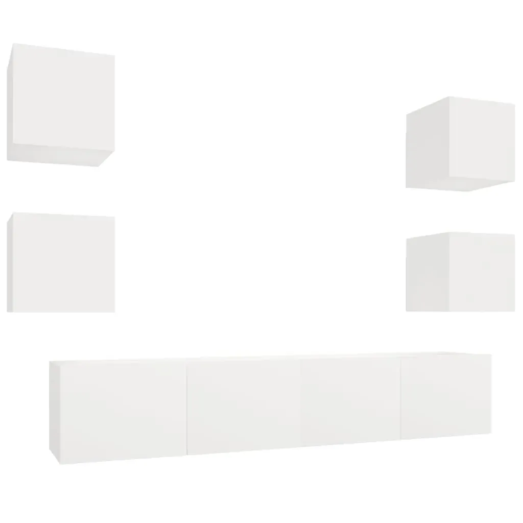 Broomall 6 Piece TV Cabinet Set Engineered Wood Price