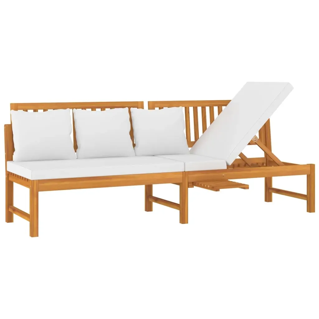Day Bed with Cushion 200x60x75 cm Solid Wood Acacia Price