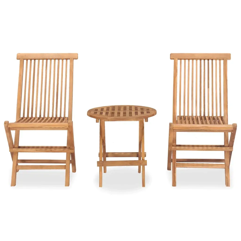 3 Piece Folding Outdoor Dining Set Solid Wood Teak Price