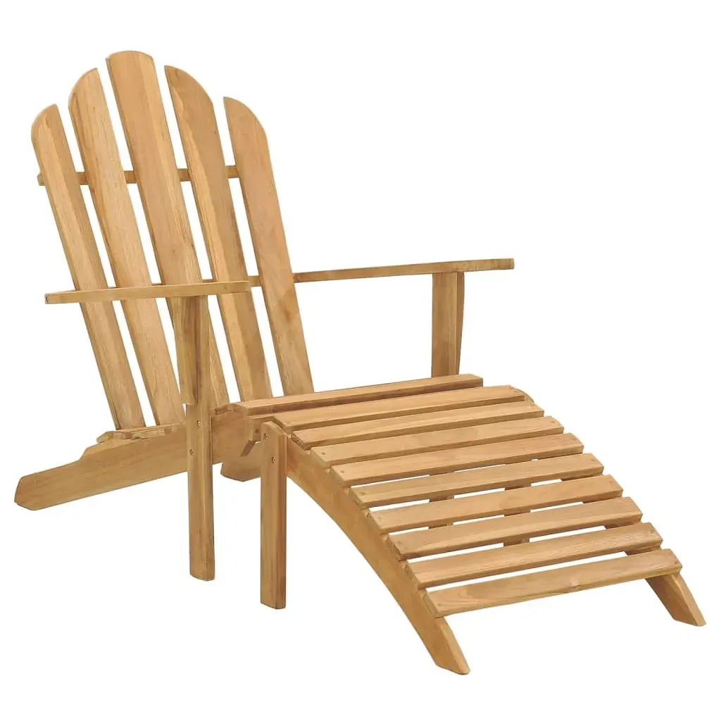 Adirondack Chair with Footrest Solid Wood Teak Price