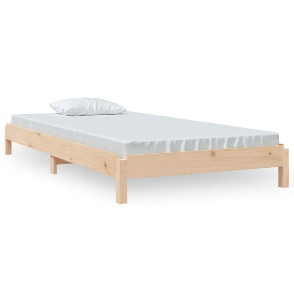 Stack Bed 92x187 cm Single Bed Size Solid Wood Pine Price