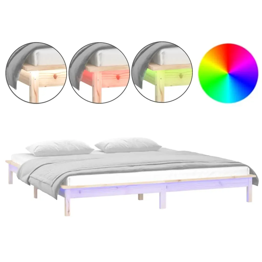 LED Bed Frame Solid Wood Price