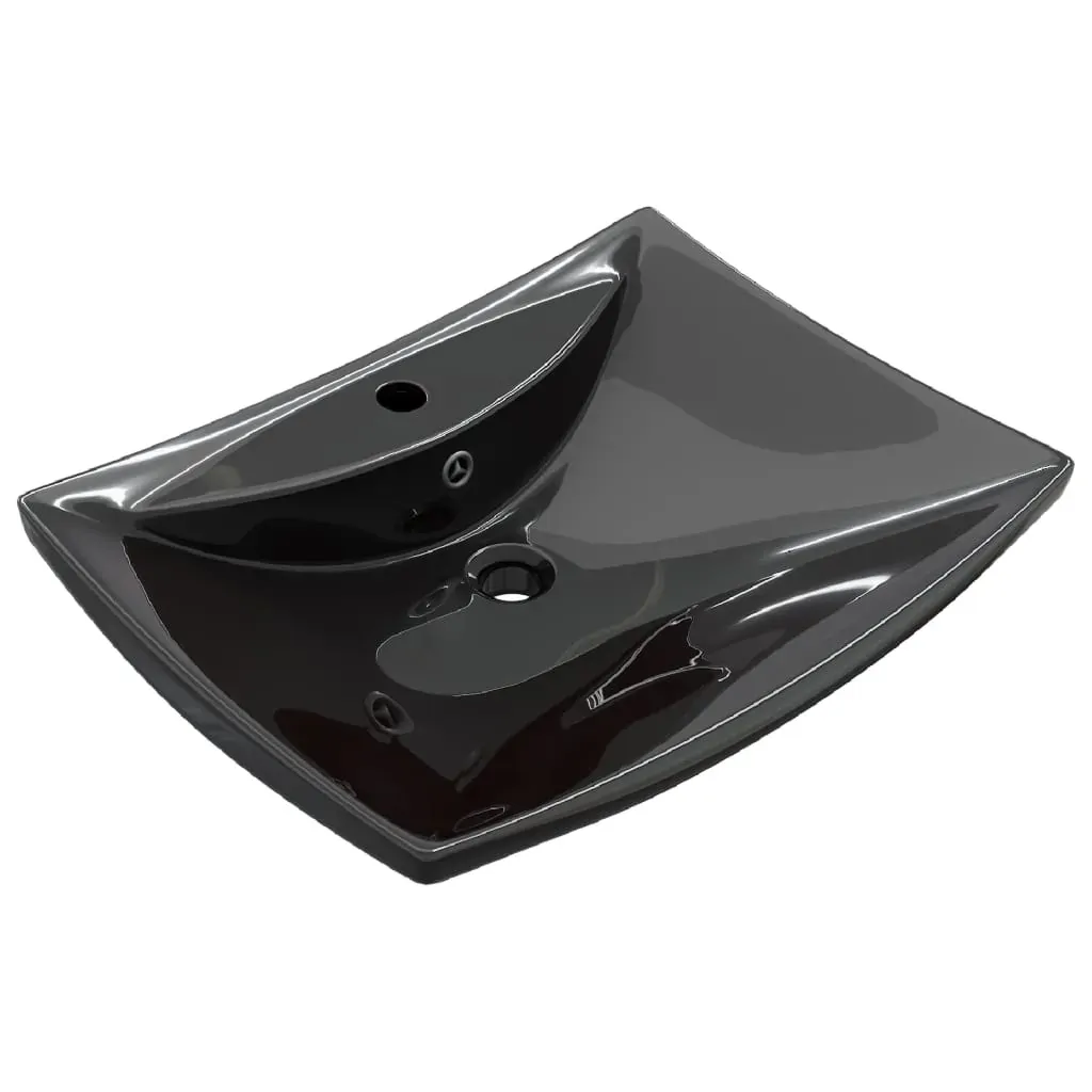 Luxury Ceramic Basin Rectangular with Overflow & Faucet Hole Price