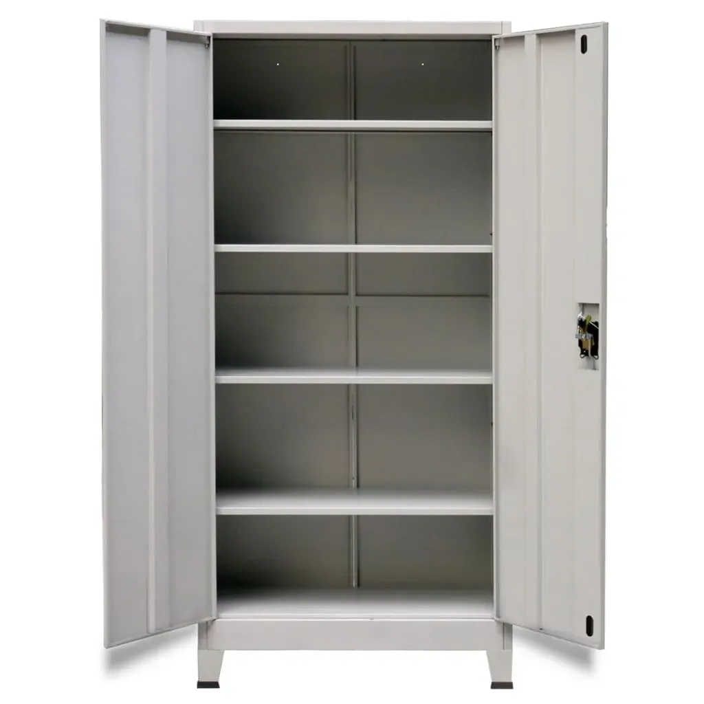 Office Cabinet with 2 Doors Steel Grey Price