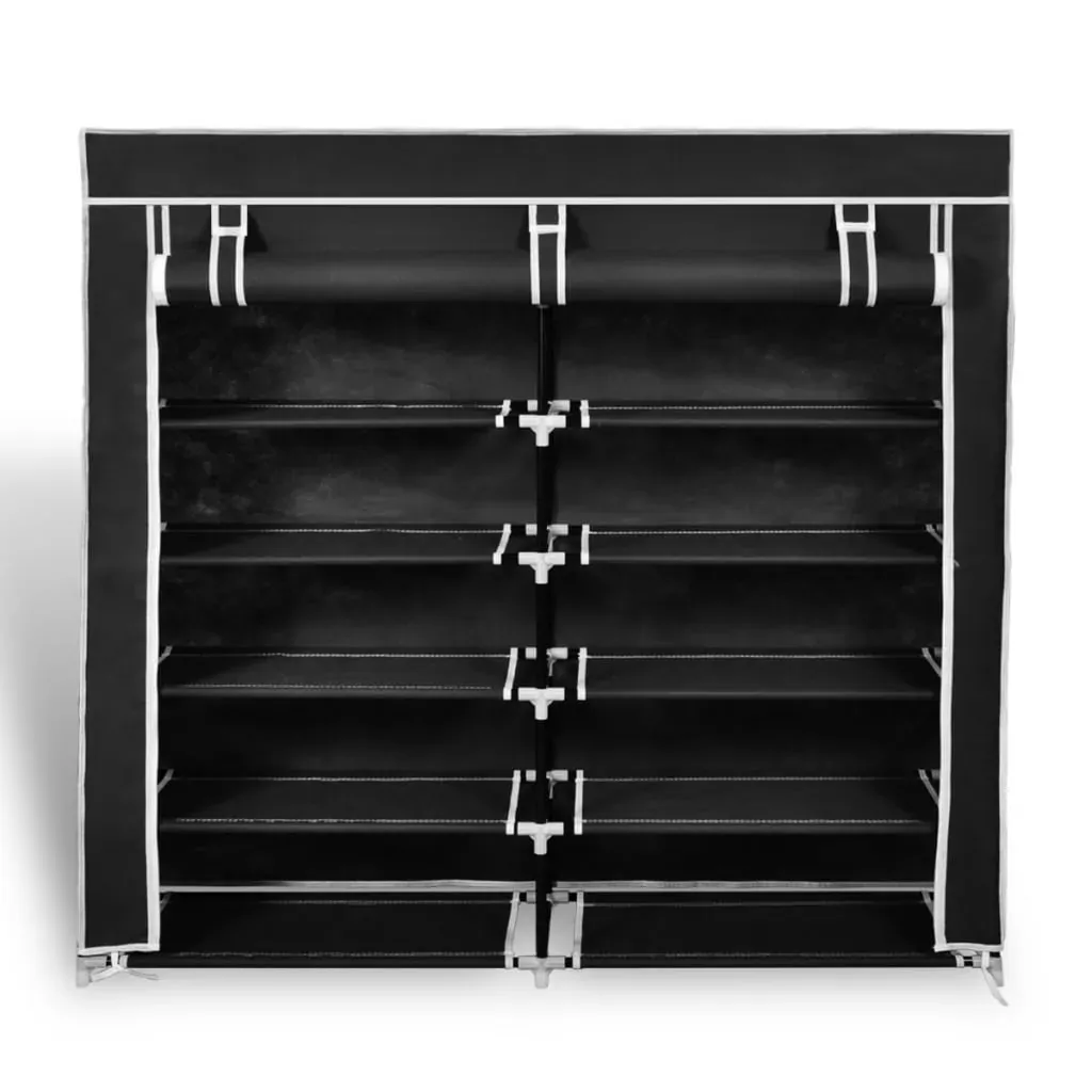 Fabric Shoe Cabinet with Cover 115 x 28 x 110 cm Price