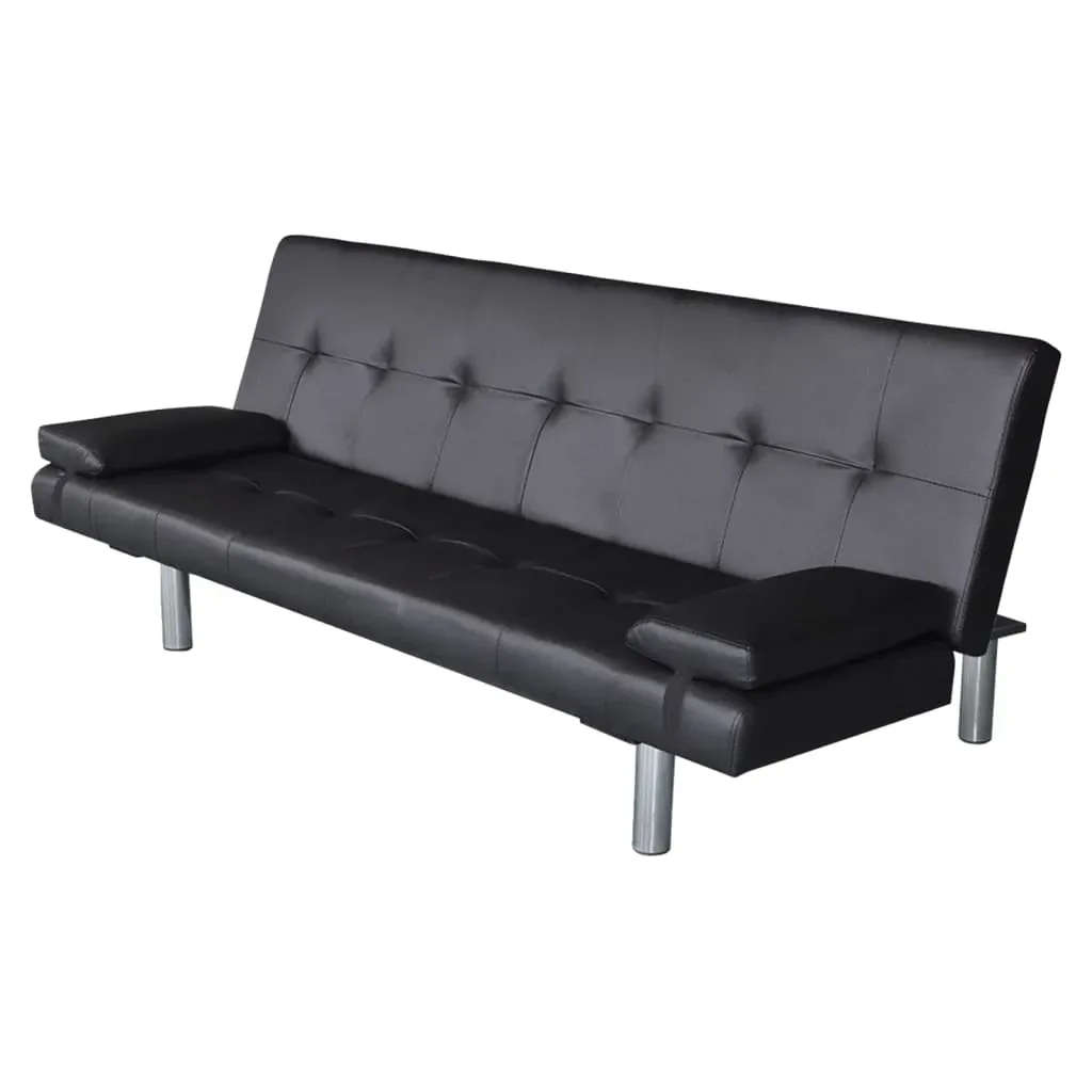 Rutland Sofa Bed with Two Pillows Artificial Leather Adjustable Price