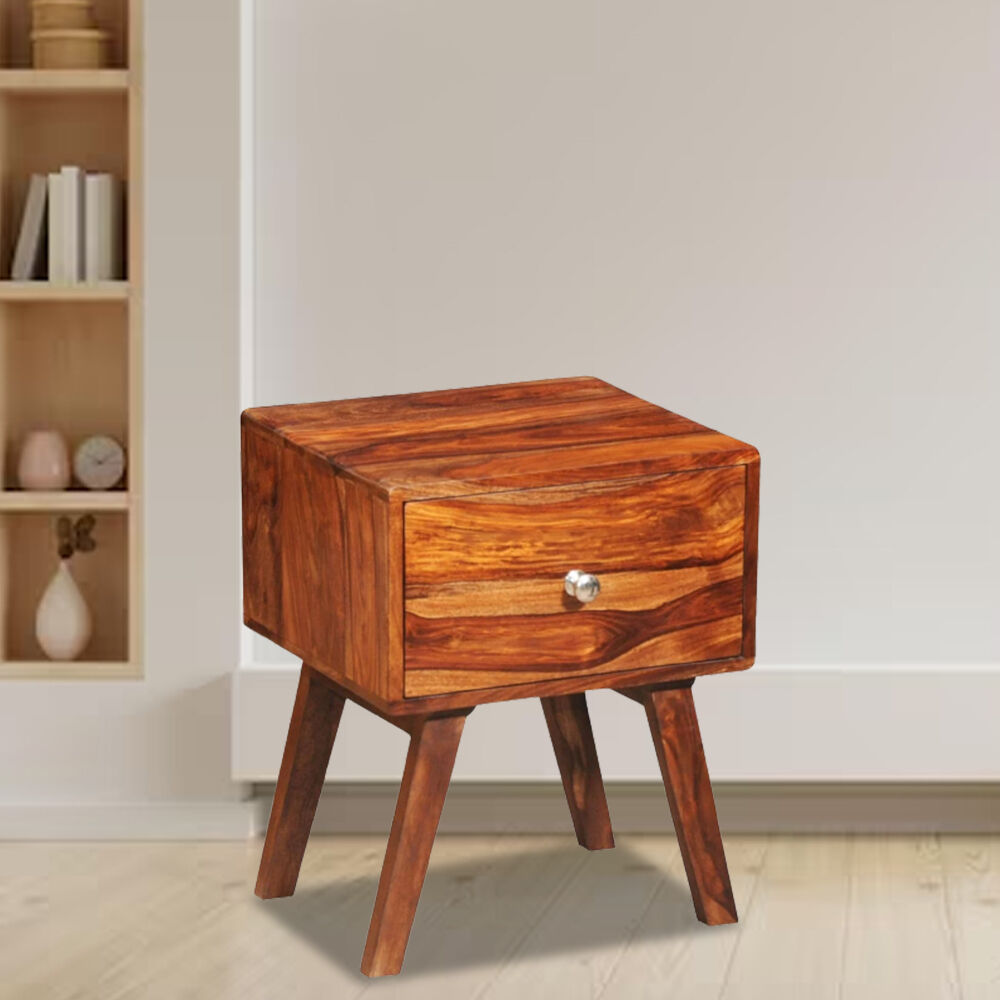 Alamosa Nightstand with 1 Drawer 55 cm Solid Sheesham Wood Price