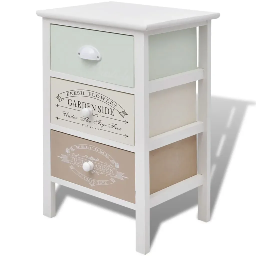 French Storage Cabinet 3 Drawers Wood Price