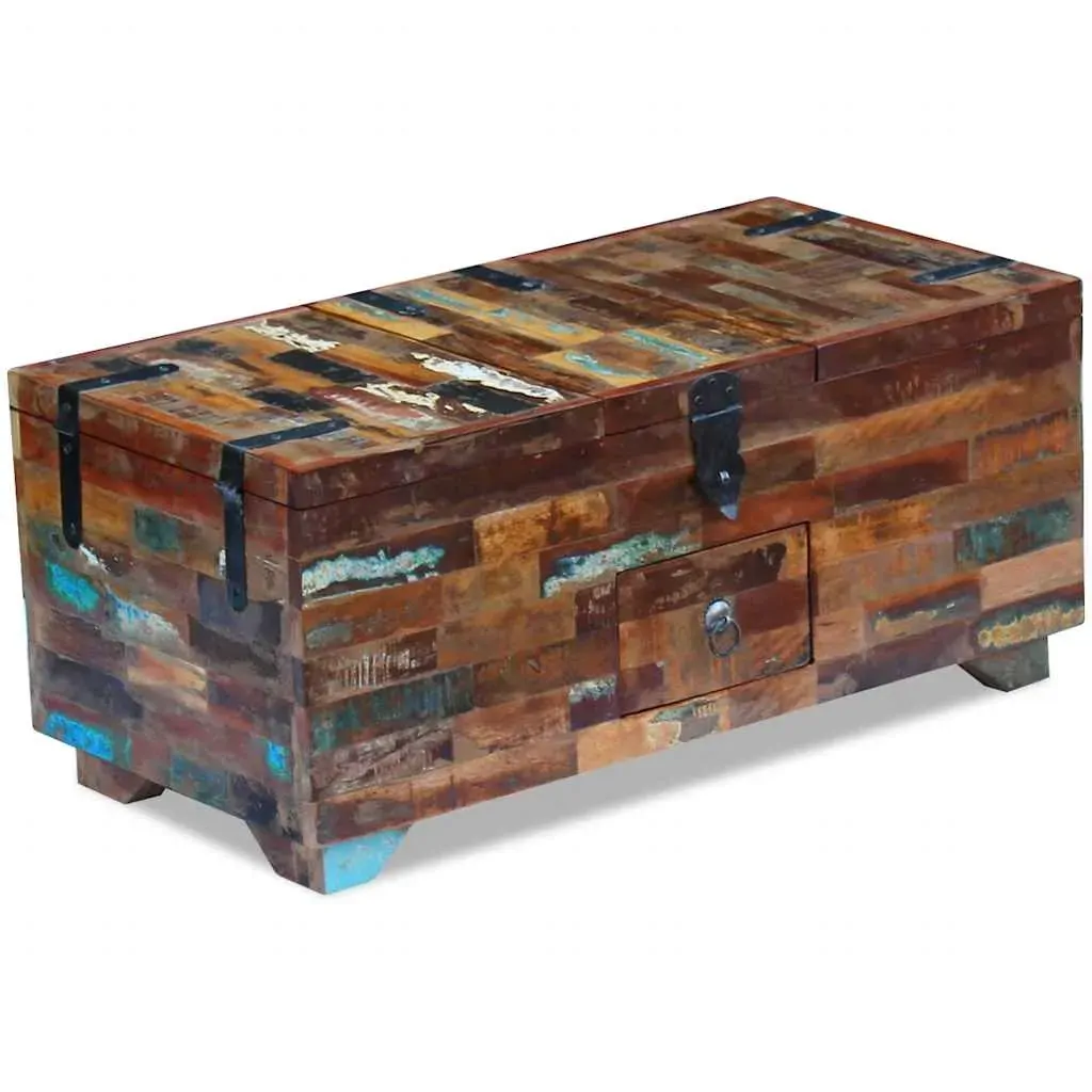 Coffee Table Box Chest Solid Reclaimed Wood 80x40x35 cm Price