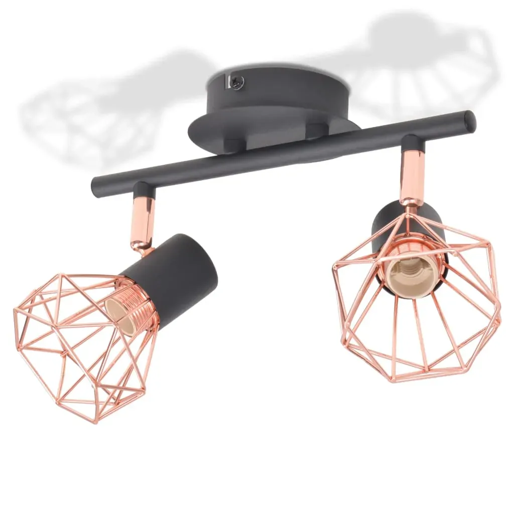 Ceiling Lamp with E14 Black and Copper Price