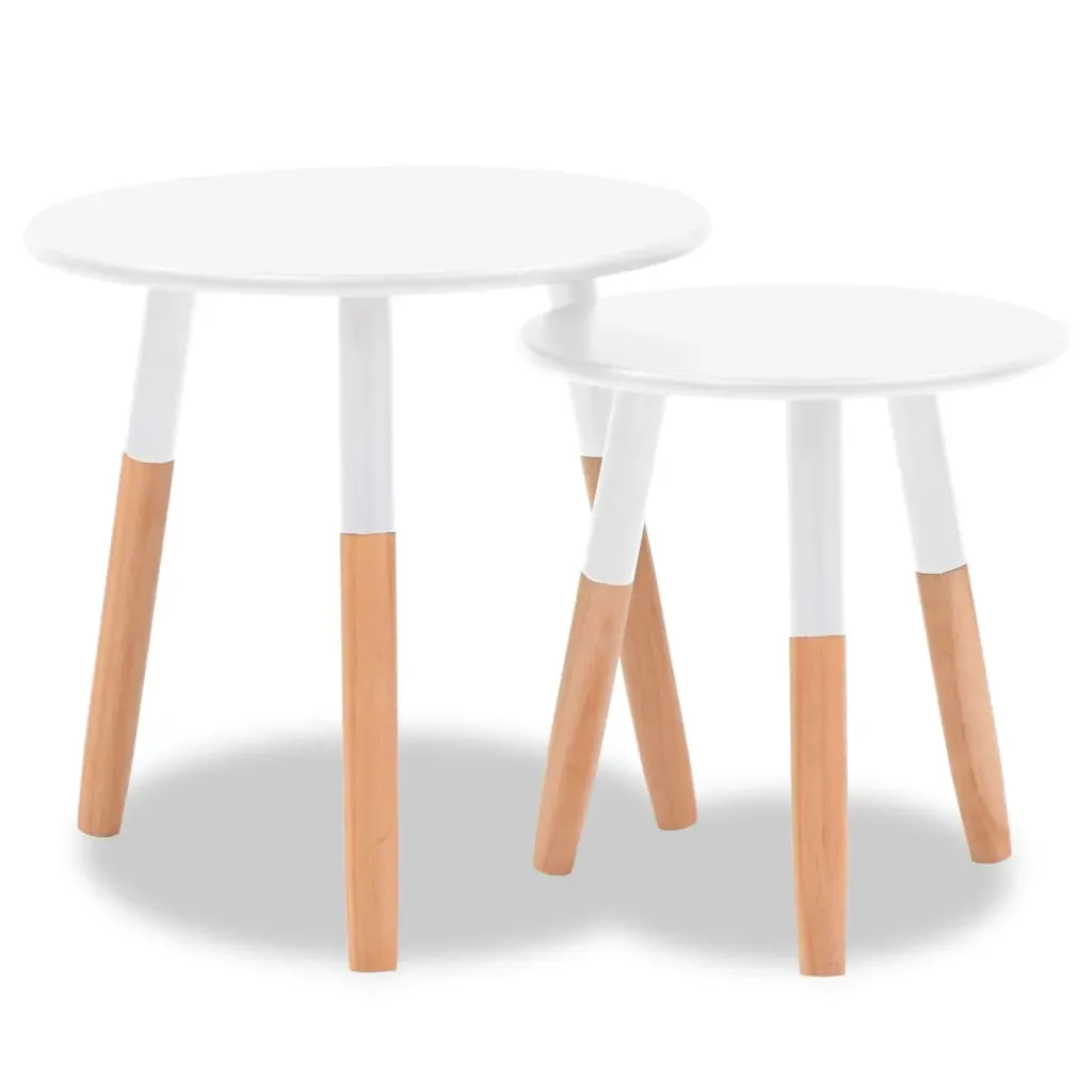Vestavia Side Table Set 2 Pieces Solid Pinewood Price